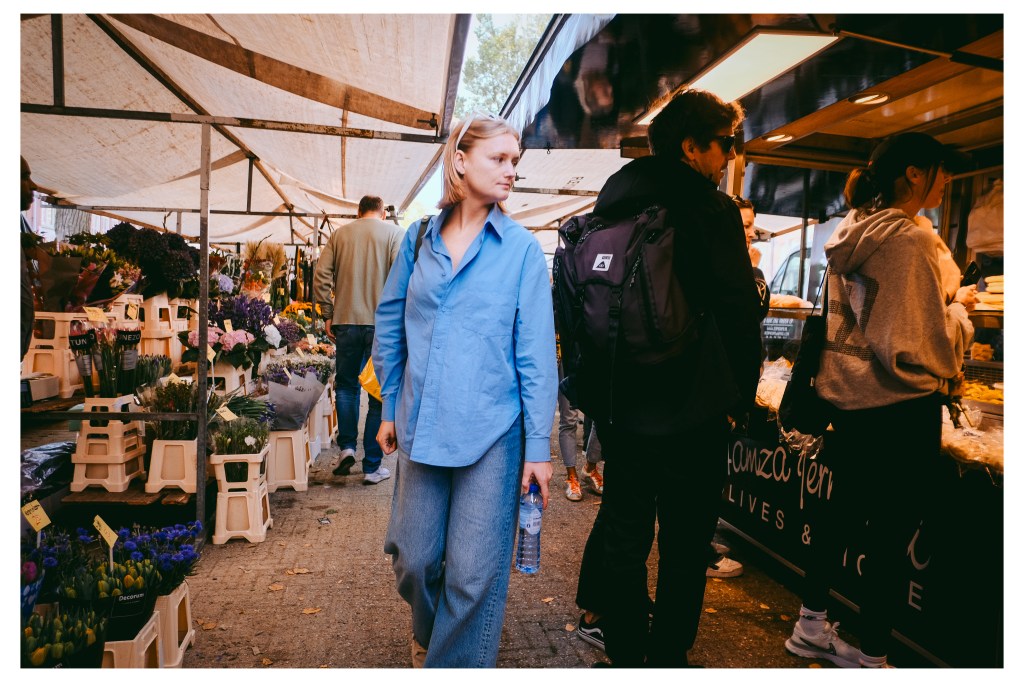 Portrait on market day in Amsterdam