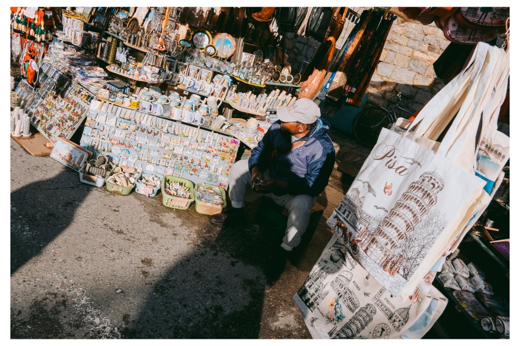 Market stall in Pisa, Italy